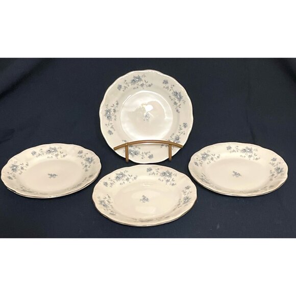 Set of 4 Johann Haviland Bavaria Germany Blue Garland Bread & Butter Plates - Picture 3 of 3